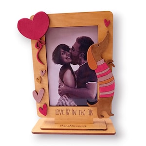 PORTAFOTO in legno e velluto - Collezione Cupido