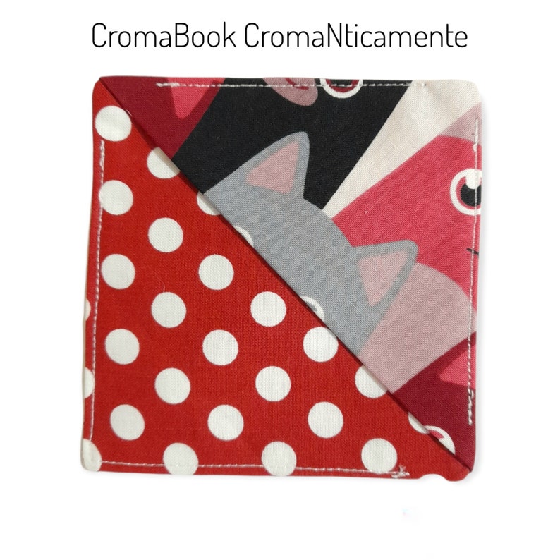 CromaBook Cromanticamente: segnalibro in cotone rinforzato con teletta adesiva variante 1
