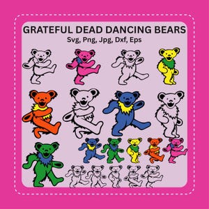 Grateful Dead SVG Bundle, Grateful Dead Png, Cricut, Clipart, Silhouette, Grateful Dead Cricut Shirt, Instant Download, Sublimation, Eps