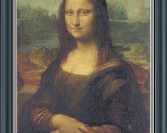 Mona Lisa by Leonardo Da Vinci - Cross Stitch Pattern- Instant PDF download-20" x 30"-81 Colors - The Most Iconic Portrait of All Time!