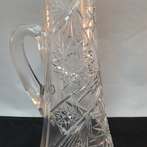 ABP  American Brilliant Period  Cut Glass Pitcher Circa 1900 - Perfect Condition-One Owner Since 1954