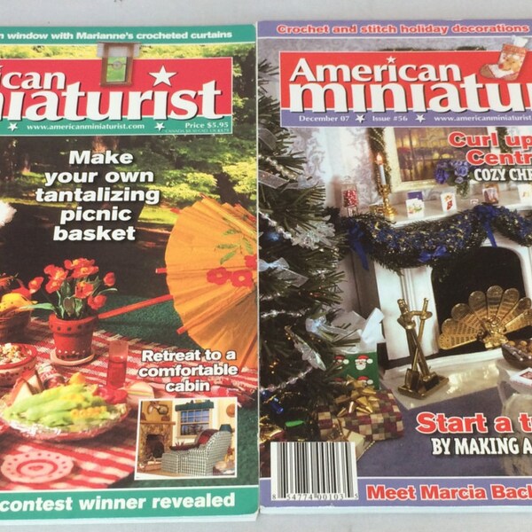 2007 miniaturista americano revista-2 temas - #51 de julio de 2007 y #56 diciembre 2007 - perfectas condiciones