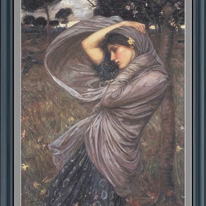 Boreas-Cross Stitch Pattern-PDF Download-Based On A Painting By John William Waterhouse - 699 x 961 Stitches0 49.9&quot; x 68.6&quot; 167 Colours