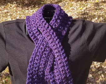 CROCHET PATTERN  - Notchland Scarf \ Keyhole Scarf \ Crochet Scarf Pattern