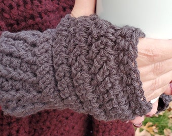 CROCHET PATTERN - Durham Fingerless Gloves / Handwarmers / PDF Download