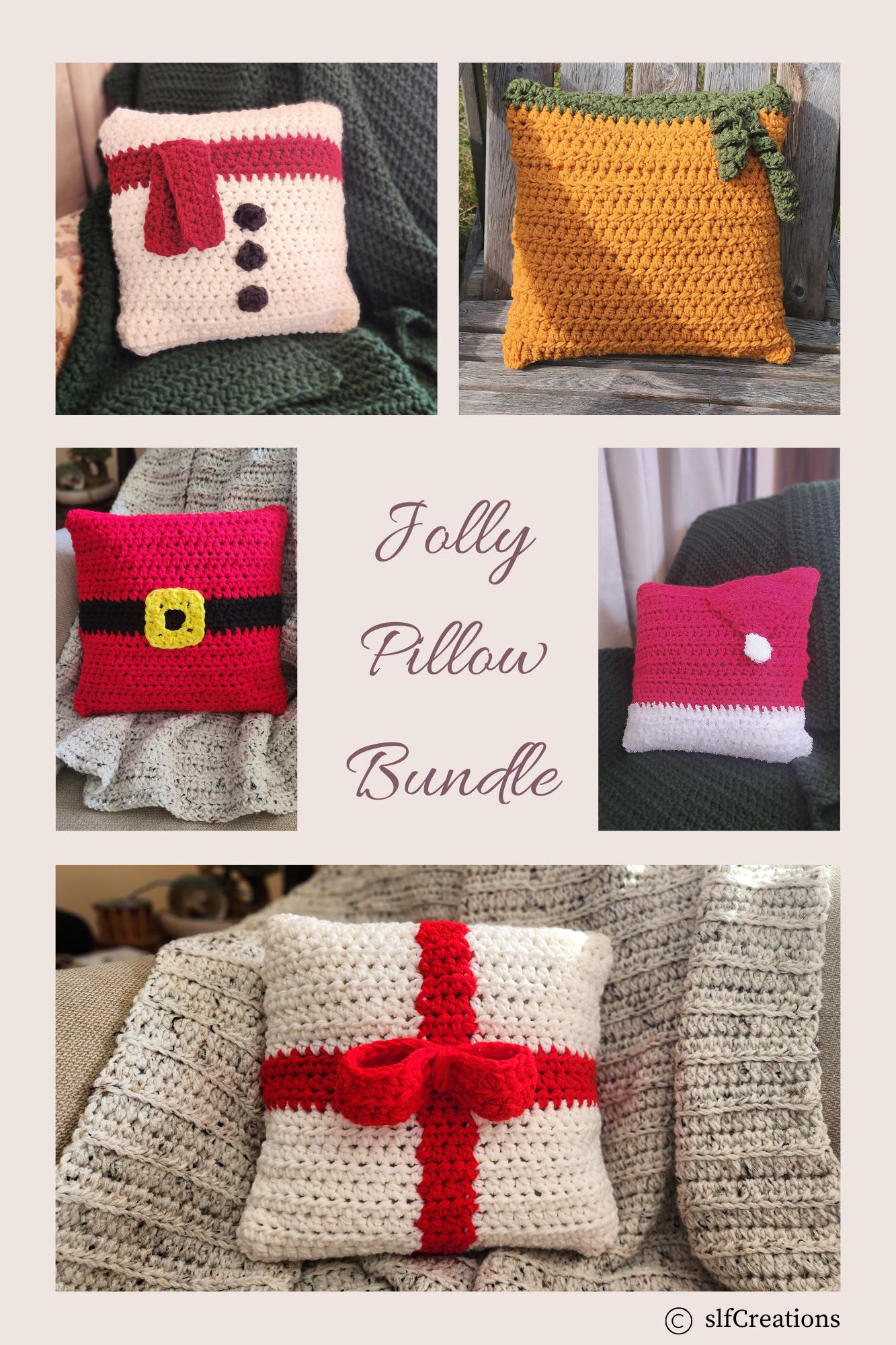 Crochet Pattern Jolly Pillow Pattern Collection Holiday