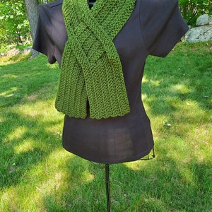 CROCHET PATTERN Cranmore Scarf / Double Keyhole Scarf / Spring Scarf / PDF Downloadable Pattern image 5