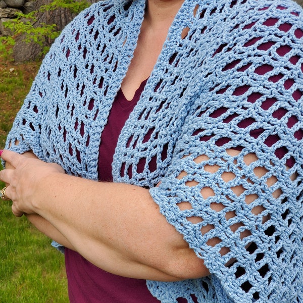 CROCHET PATTERN - Gilford Shrug / Summer Shrug / PDF Pattern / Crochet Wrap / Crochet Shrug