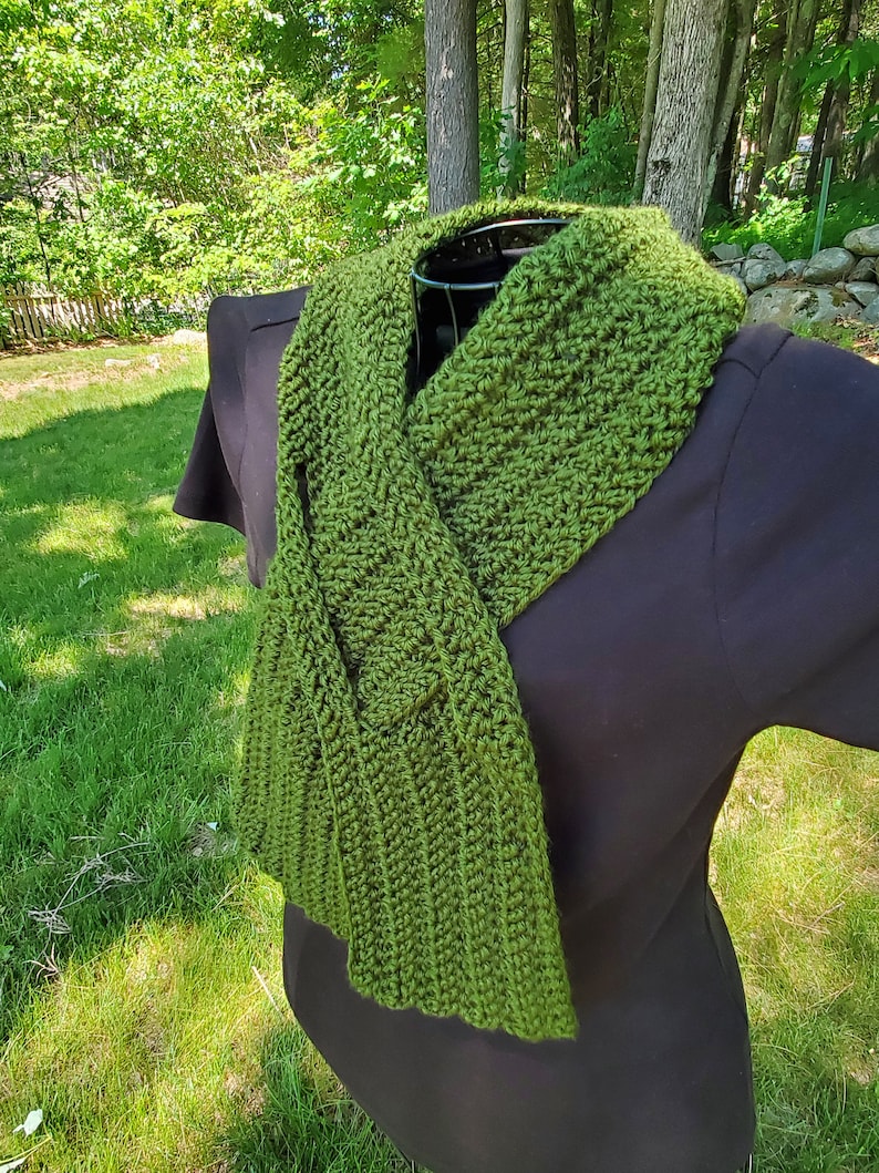 CROCHET PATTERN Cranmore Scarf / Double Keyhole Scarf / Spring Scarf / PDF Downloadable Pattern image 4