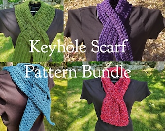 CROCHET PATTERN Bundle / Keyhole Scarf / PDF Download