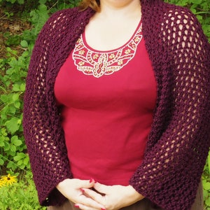 KNITTING PATTERN - Souhegan Summer Shrug \ Knit Shrug \ Lace Shrug \ Wedding Knits