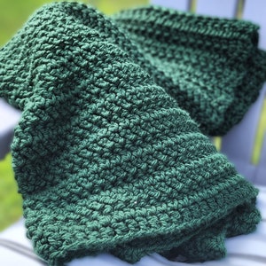 CROCHET PATTERN - Kinsman Blanket | PDF Pattern | Modern Crochet Throw | Chunky Lapghan Pattern | Quick Blanket Pattern