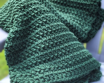 CROCHET PATTERN - Kinsman Blanket | PDF Pattern | Modern Crochet Throw | Chunky Lapghan Pattern | Quick Blanket Pattern
