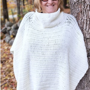 CROCHET PATTERN - Neddick Poncho | Women&#39;s Poncho | PDF Download | Beginner Crochet Pattern
