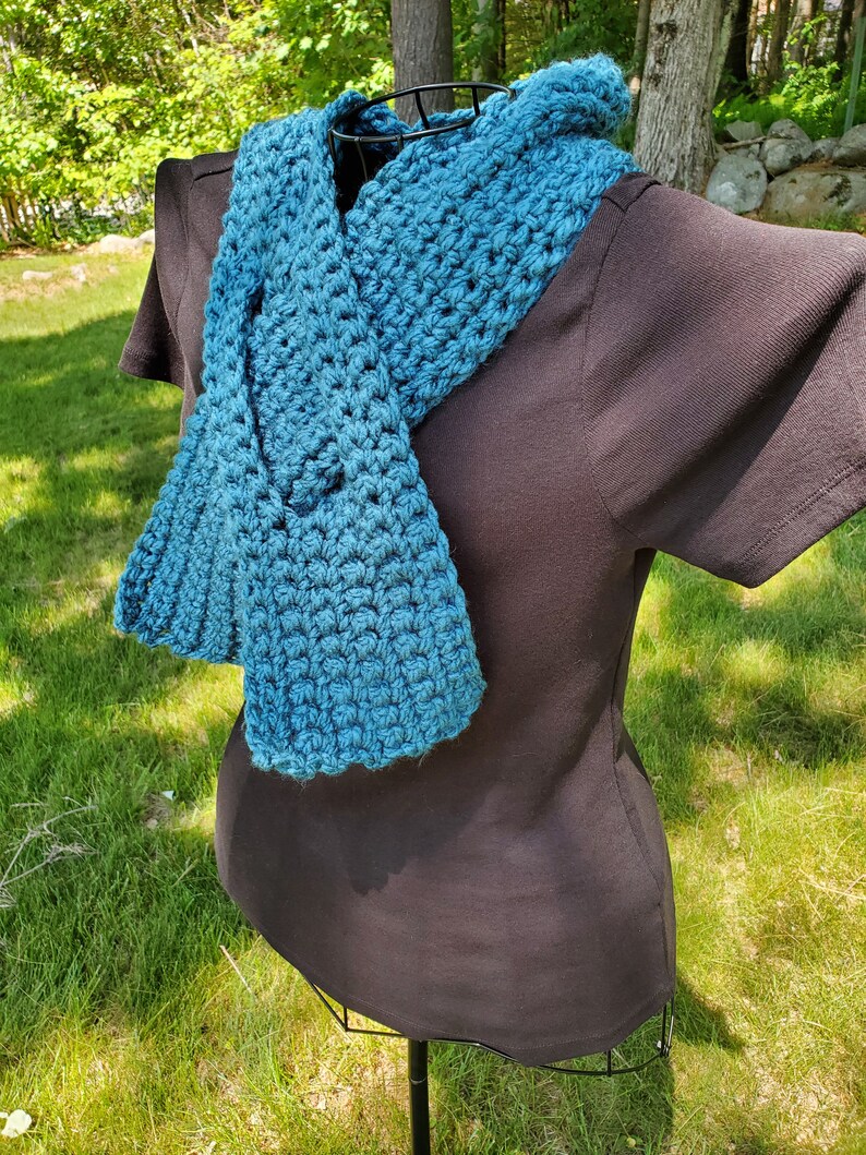 CROCHET PATTERN Conway Scarf / Keyhole Scarf / Double Keyhole / PDF Download image 5