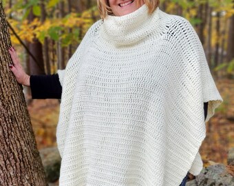 CROCHET PATTERN - Neddick Poncho | Women's Poncho | PDF Download