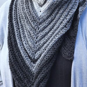 CROCHET PATTERN - Rindge Scarf | Triangle Scarf | Crochet Wrap | Downloadable PDF