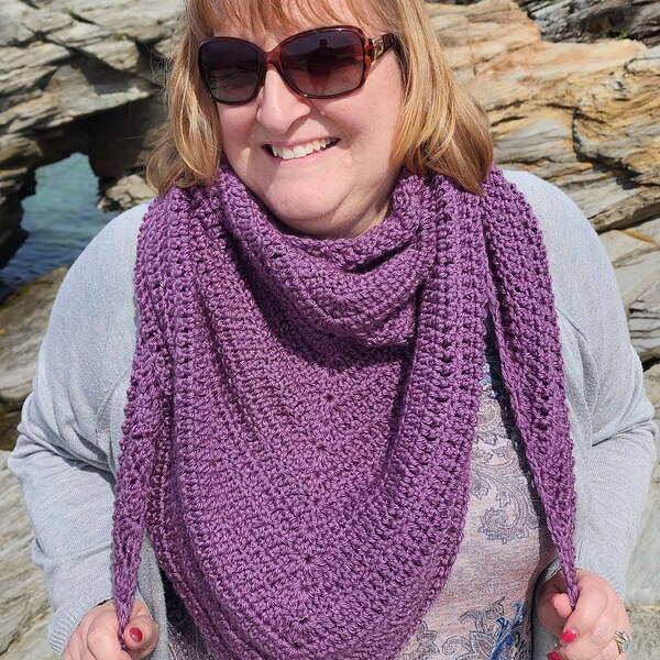 CROCHET PATTERN - Melendy Scarf / Triangle Scarf / Wrap Pattern / Downloadable PDF Pattern