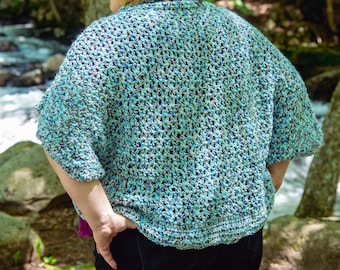 CROCHET PATTERN - Bristol Shrug / Summer Sweater / Wrap / PDF Pattern