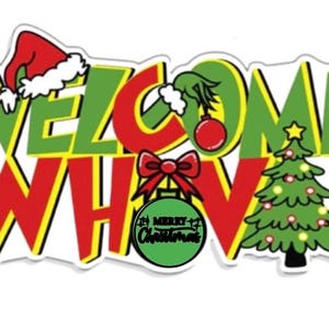 Welcome to Whoville sign pdf digital yard art file