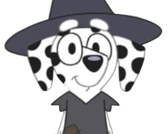 Archivo digital de arte de 2 yardas de la bruja Bluey Chloe