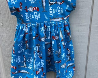 Cat Storybook handgemaakte jurk peutermeisjes - Kleuterschool Jurk