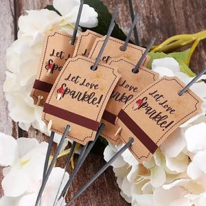 Set of fully customizable labels for sparklers / Bengal lights / Wedding, christening, first dance.