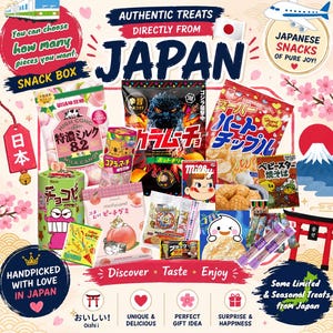 Japońskie pudełko ze przekąskami | Autentyczne słodycze, przekąski, sezonowe przysmaki (bezpośrednio z Japonii)