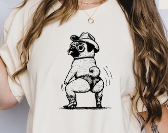 Twerking Pug Funny Dog Shirt, Cute Twerk Meme Tee, Pug Lover Gift, Cute Animal Shirt, Funny Pugs Shirt, Pug Owner Gift, Funny Dog Mama Shirt