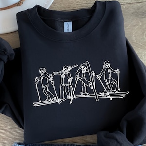 Ski Sweatshirt, Snowboarding Sweatshirt, Skiing Hoodie, Skier Gifts, Winter Sweatshirt, Winter Sport Crewneck, Christmas Vacation Gift