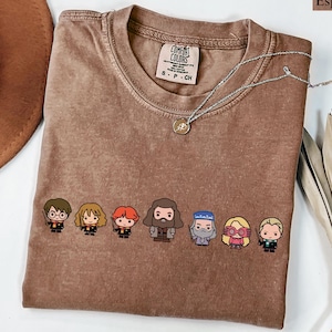Chibi Wizard Characters Shirt, Cute Magical Friends Shirt, Book Lover, Hp Inspired Shirt, Wizard School Shirt, HP House Shirt, Wizard Shirt
