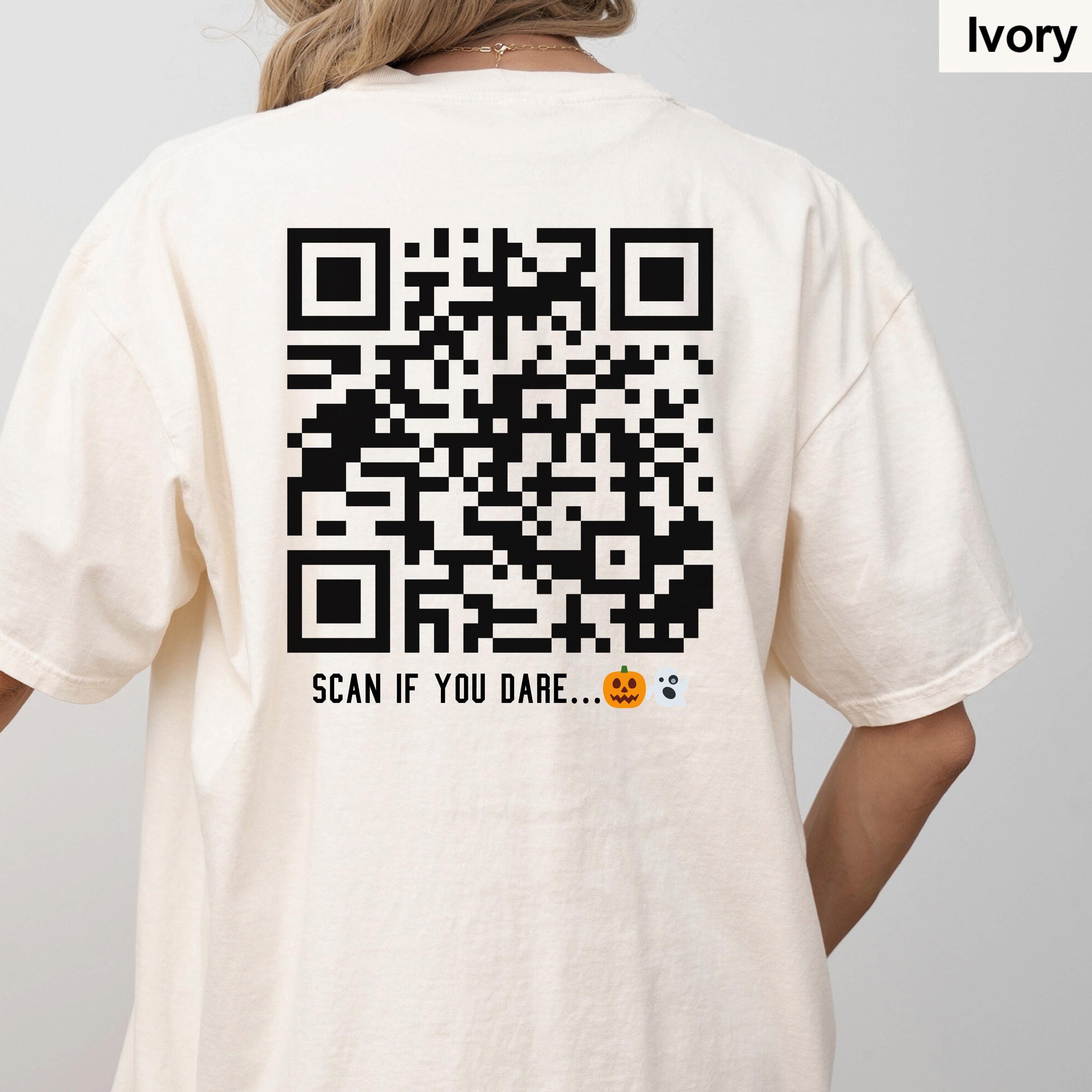 Halloween Qr Code Shirt, Scary Jumpscare Surprise Tee, Halloween