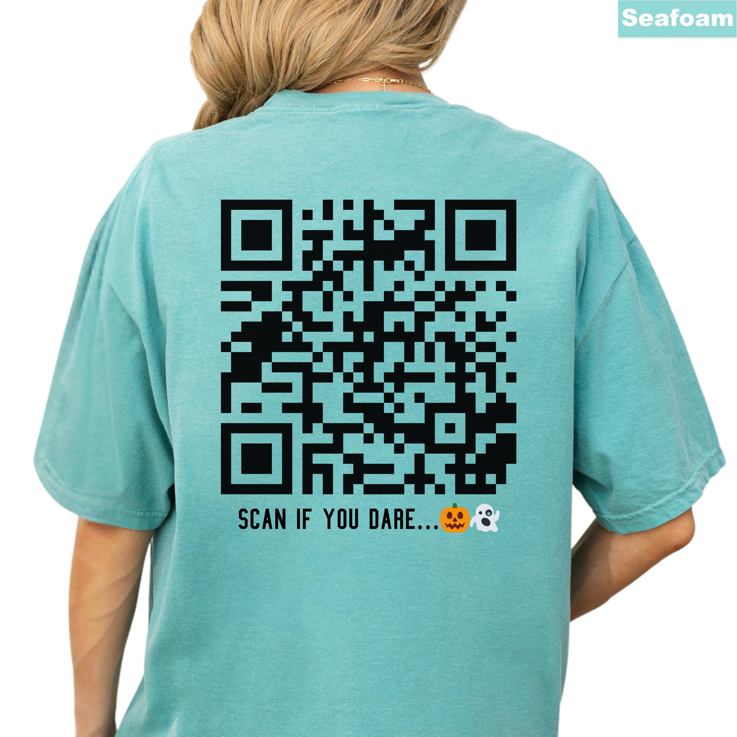 Halloween Qr Code Shirt, Scary Jumpscare Surprise Tee, Halloween