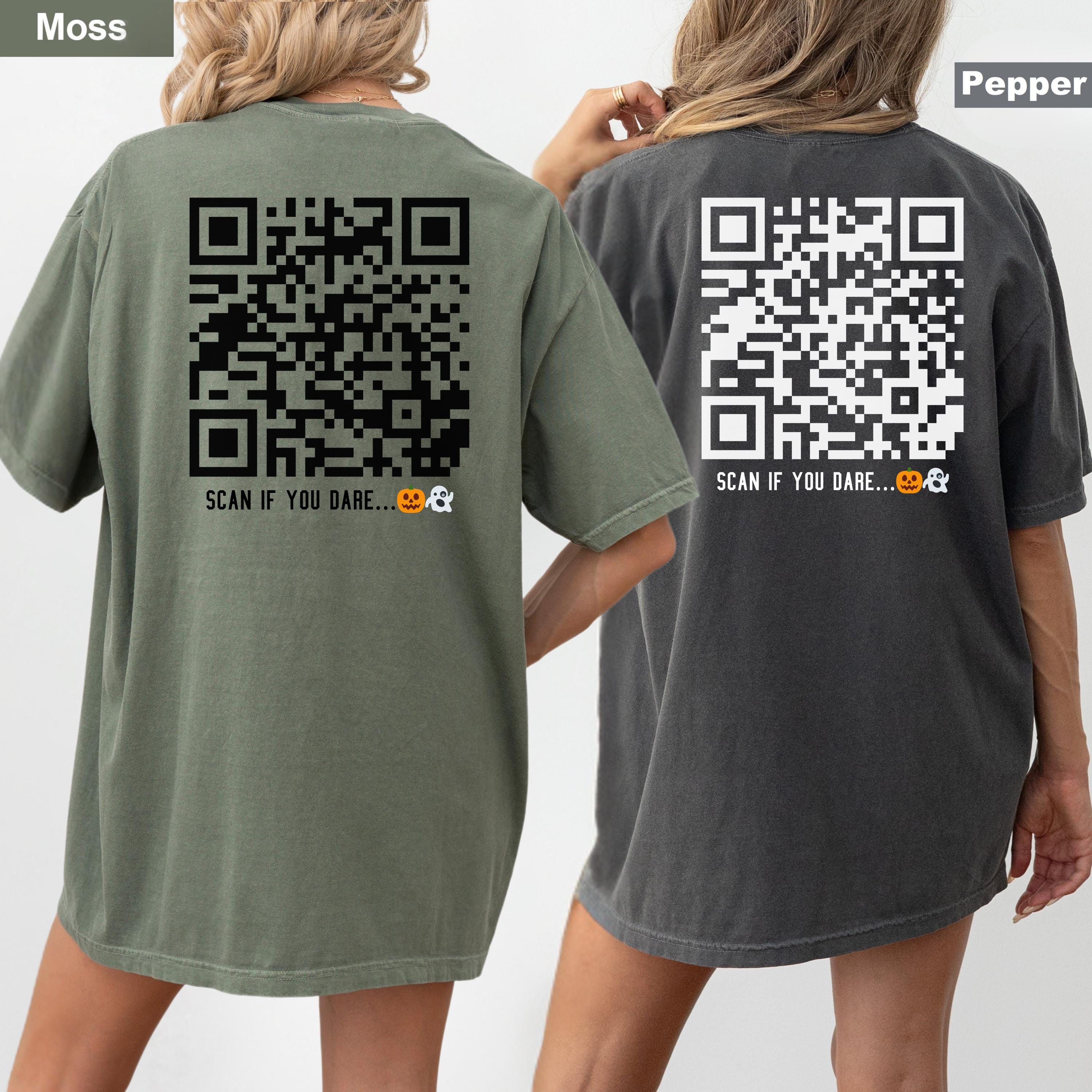 Halloween Qr Code Shirt, Scary Jumpscare Surprise Tee, Halloween