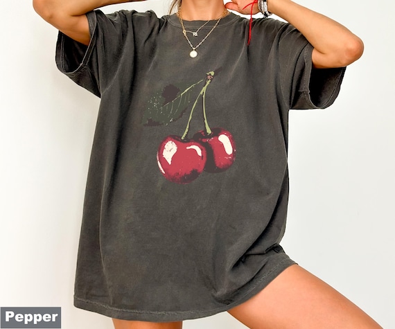 Comfort Colors® Vintage Cherry Shirt, Cherry Tee, Fruit Shirt, Summer Shirt, Food Lover Gift, Cherry Lover Gift, Retro Cherry Shirt,