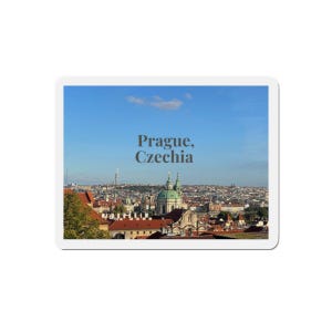 Prag Magnet, Reise-Souvenir, Stadtbild Dekor, Kühlschrankmagnet, Czechia Geschenk, Home Office Dekoration