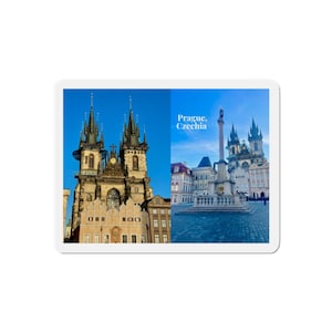 Prag Magnet, Reise-Souvenir, Stadtbild Dekor, Kühlschrankmagnet, Czechia Geschenk, Home Office Dekoration