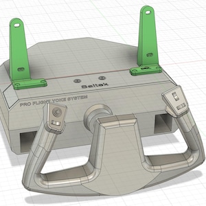 Winwing PAP3 simple mount for Logitech/Honeycomb flight yokes.
