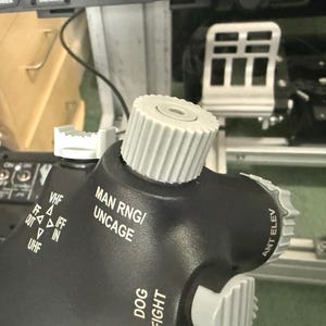 Winwing/WinCTRL 3D printed More realistic Manual Range dial and press button