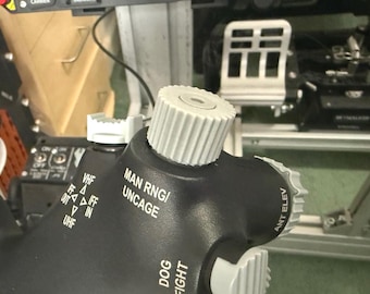 Winwing/WinCTRL impreso en 3D Dial de rango manual más realista y botón de presión