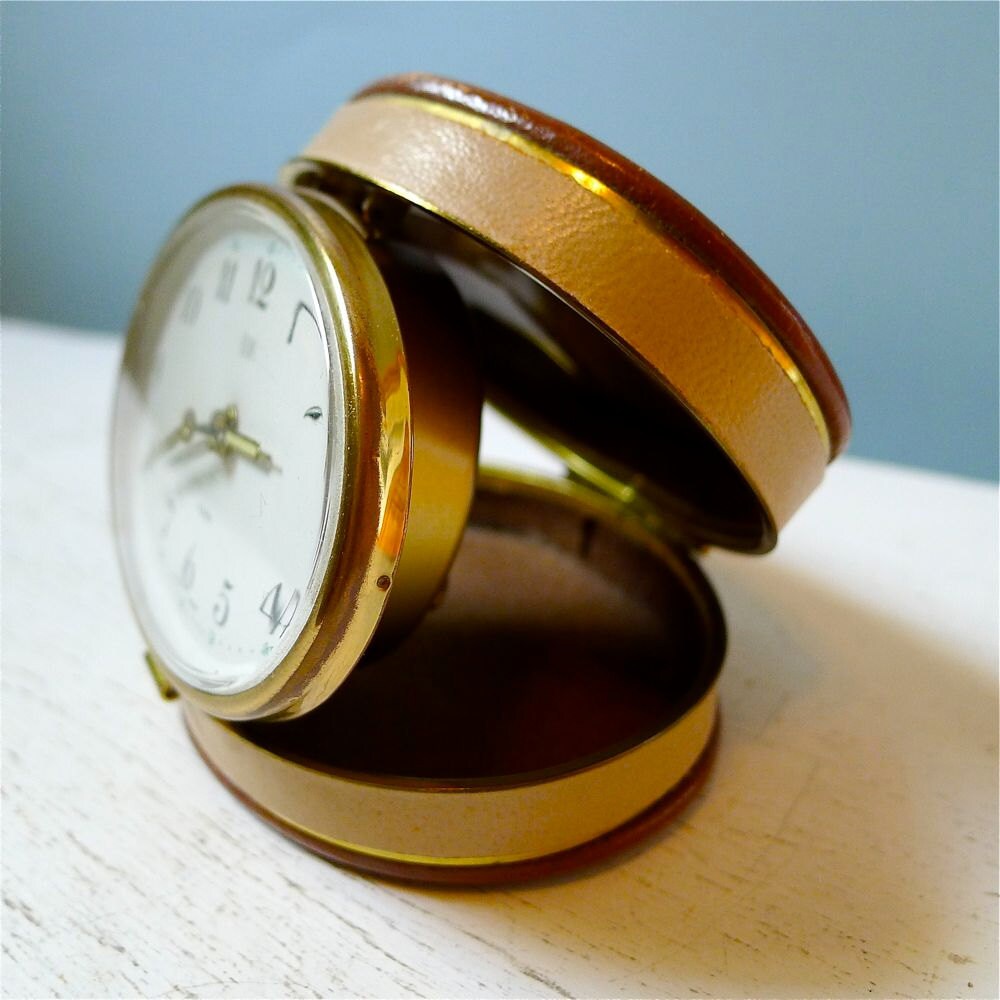 Vintage Elgin Travel Alarm Clock Etsy