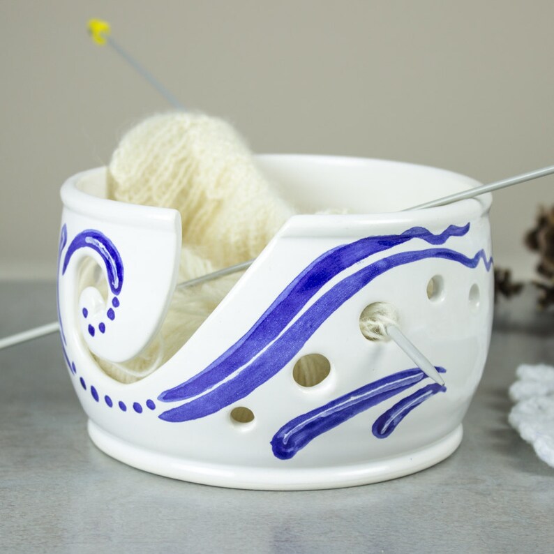 Yarn bowl Knitting bowls Crochet Ceramic bowl Christmas gift Etsy