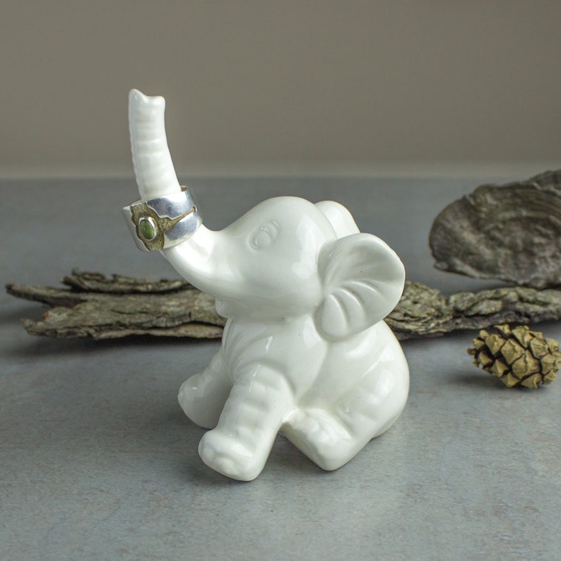 Elefanten-Ringhalter, Lucky Elephant Kobaltblaue Schmuckschale, Hochzeit Brautjungferngeschenke, Verlobungsgeschenk, Geschenk für sie Bild 4