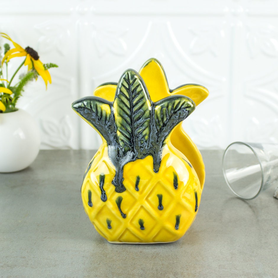 Pineapple Sponge Holder Symbol of Welcome for Kitchen - Handmade Ceram –  The Mud Place