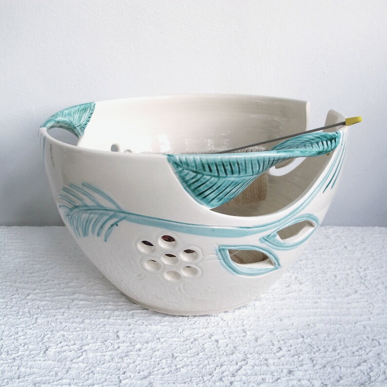 Yarn bowl JUMBO Extra Large Knitting Ceramic Yarn Holder Etsy