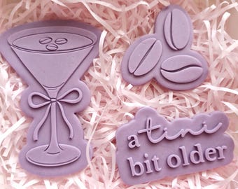Espresso Martini, A Tini Bit Older, Cookie Cutter and Stamp, Two Tone