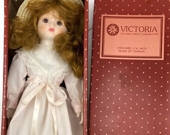 Vintage Victoria Impex Corporation Porcelain Doll 17" W/Box