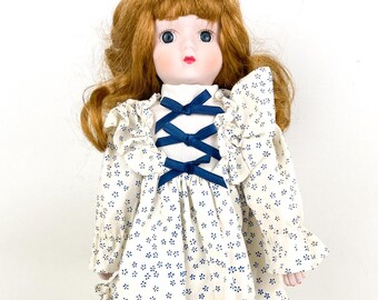 Vintage Hopechest Heirloon Porcelain Doll 15" By Vector Intercontinental W/Stand