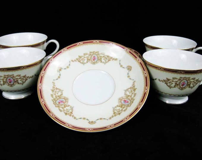 Noritake Nippon Toki Kaisha Pattern 1802 Tea Cups & Saucers Etsy