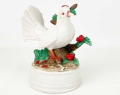 Vintage Royal Crown Turtle Dove Christmas Holiday Music Box Silent Night 1970 39 s